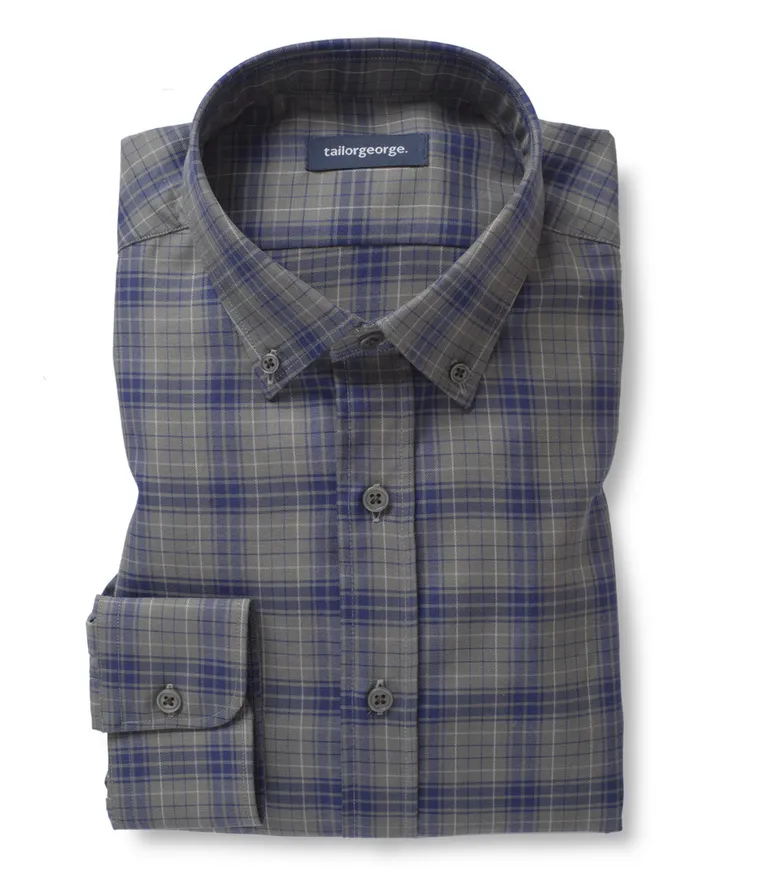 Easy-iron plain white poplin shirt