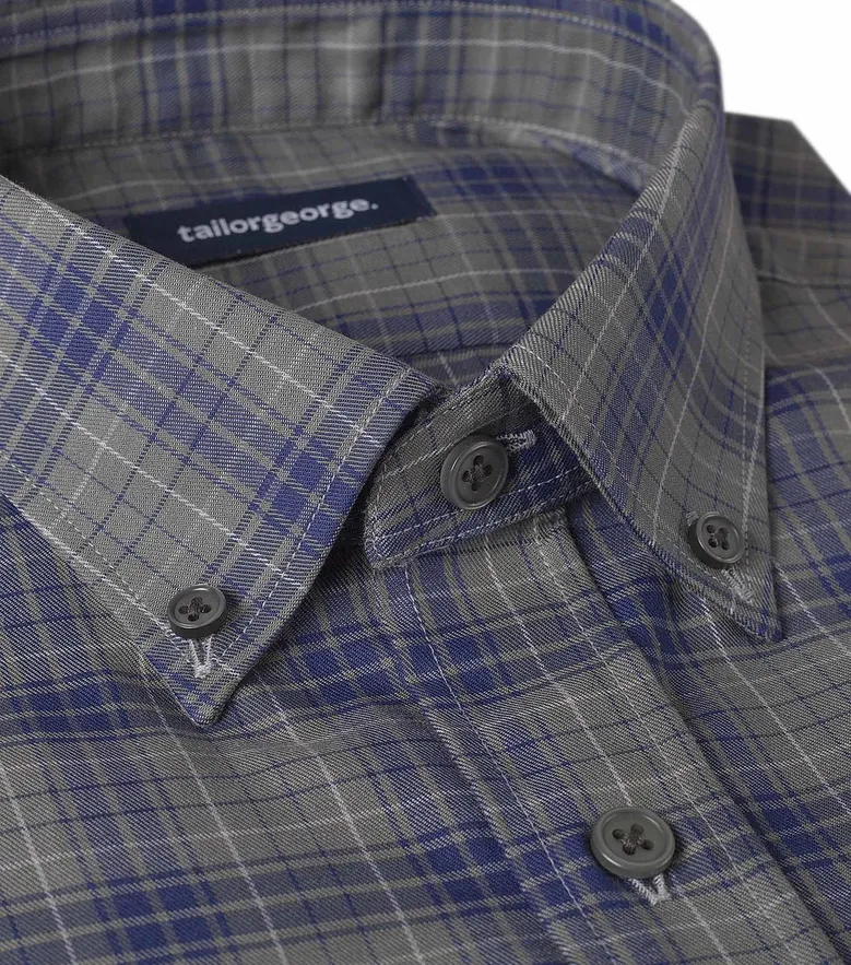 Easy-iron plain white poplin shirt