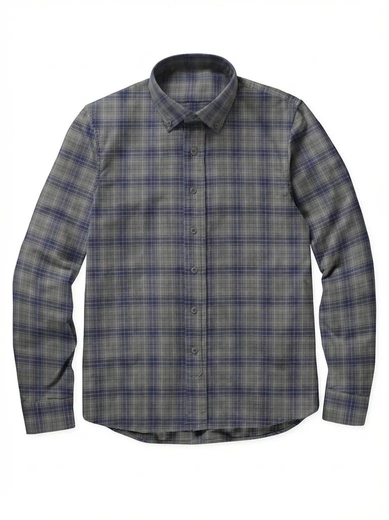 Easy-iron plain white poplin shirt