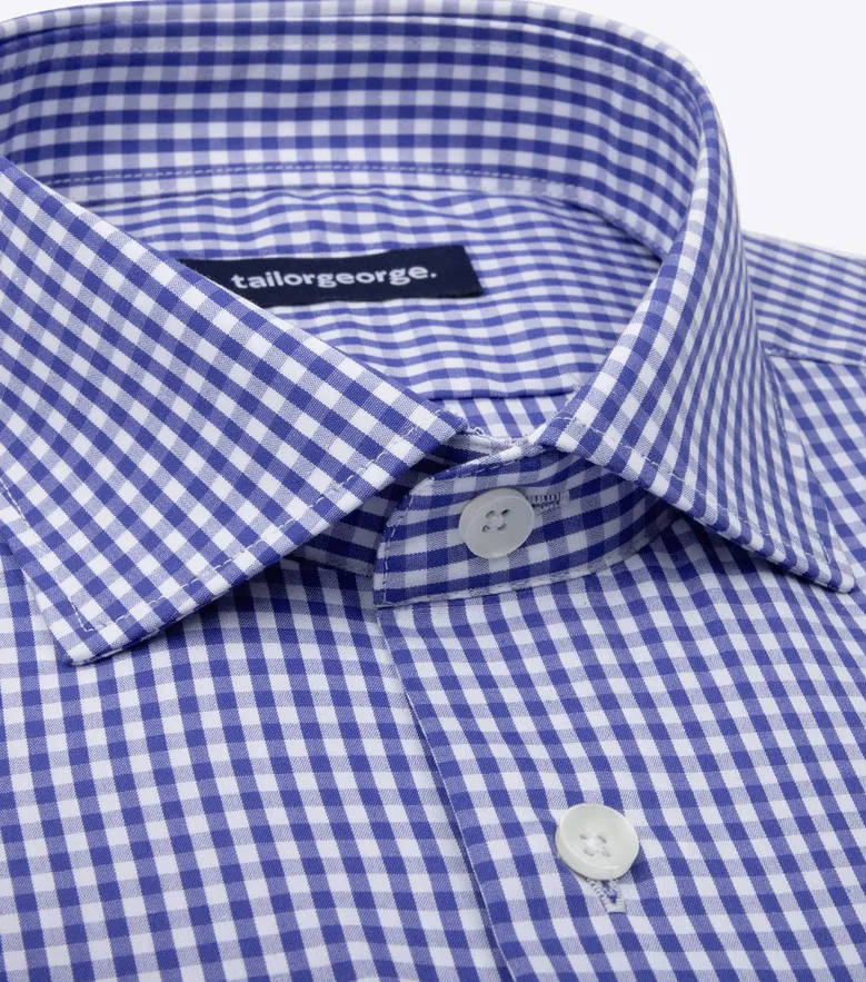 Easy-iron plain white poplin shirt