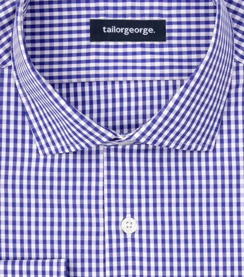 Easy-iron plain white poplin shirt