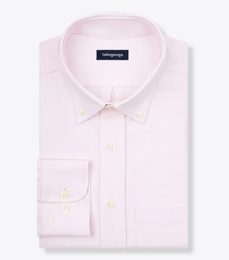Easy-iron plain white poplin shirt