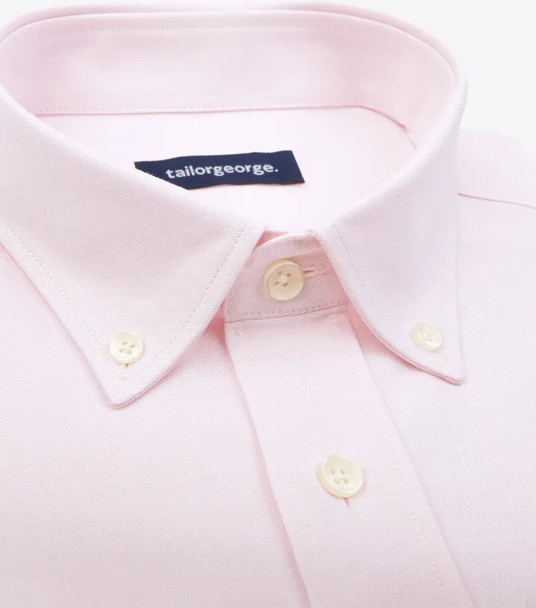 Easy-iron plain white poplin shirt