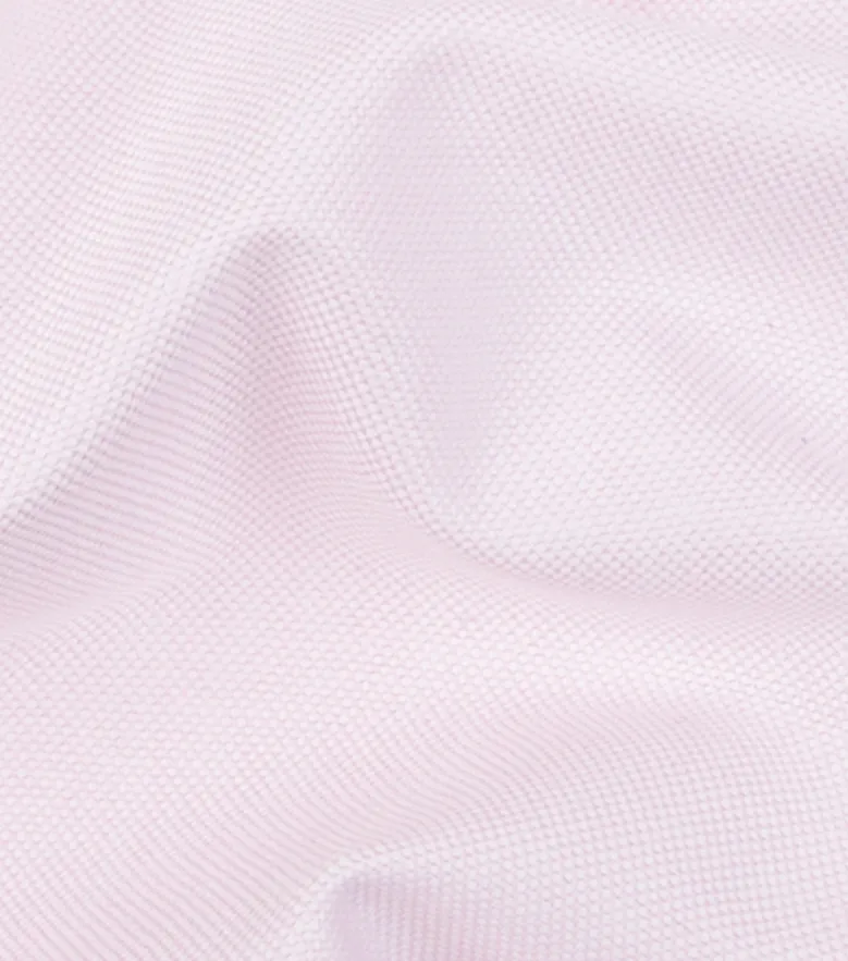 Easy-iron plain white poplin shirt