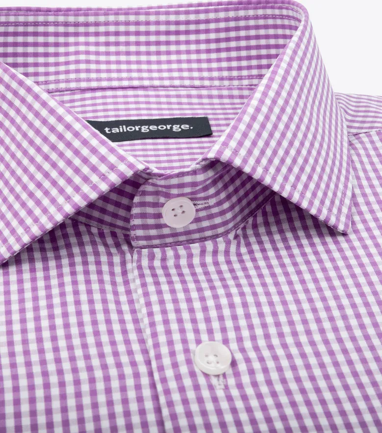 Easy-iron plain white poplin shirt