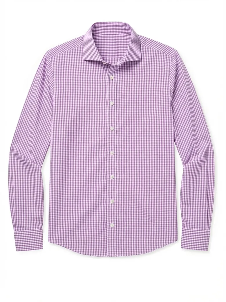 Easy-iron plain white poplin shirt
