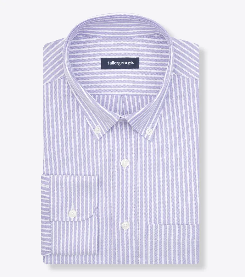 Easy-iron plain white poplin shirt
