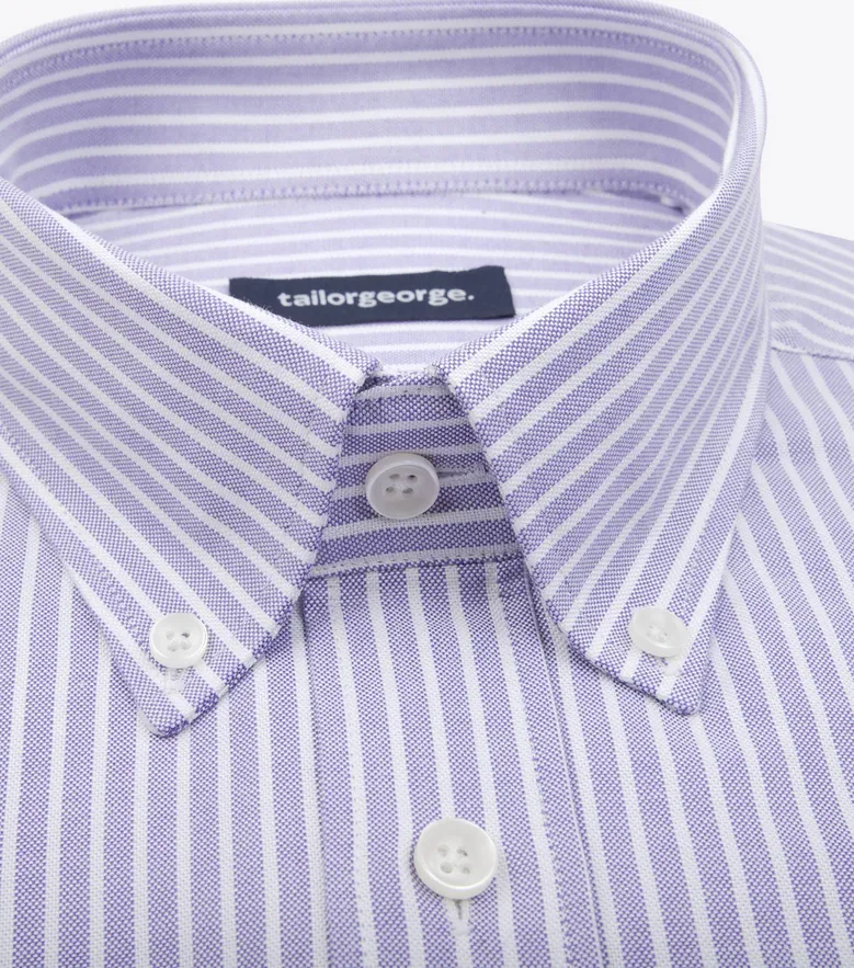 Easy-iron plain white poplin shirt