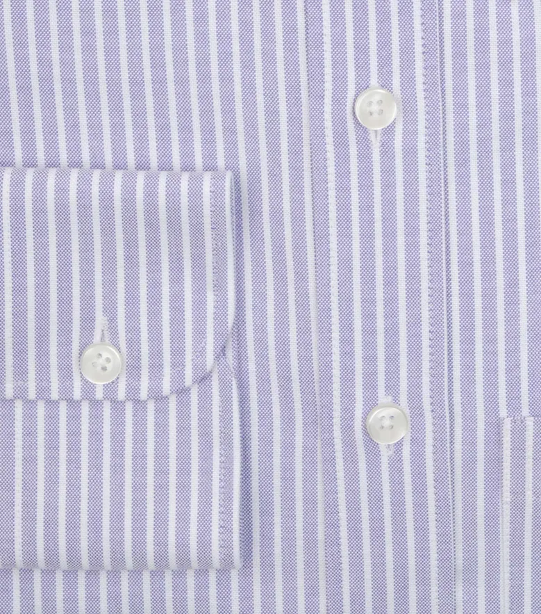 Easy-iron plain white poplin shirt