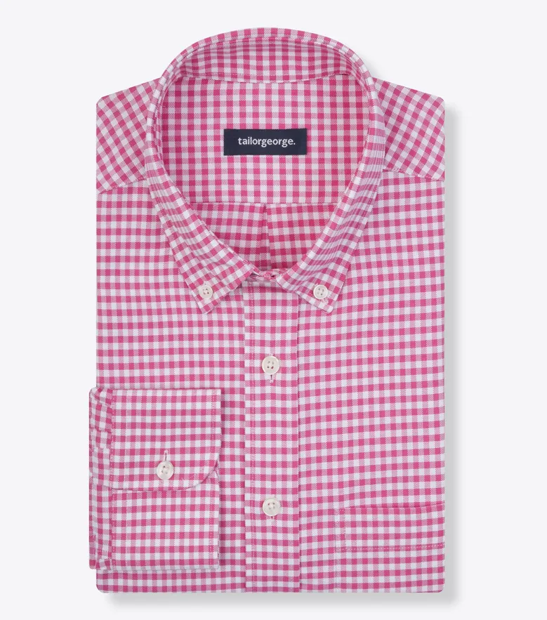 Easy-iron plain white poplin shirt