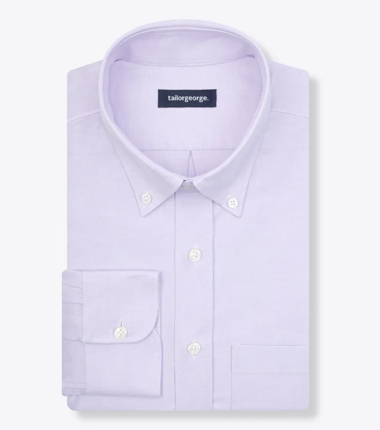 Easy-iron plain white poplin shirt
