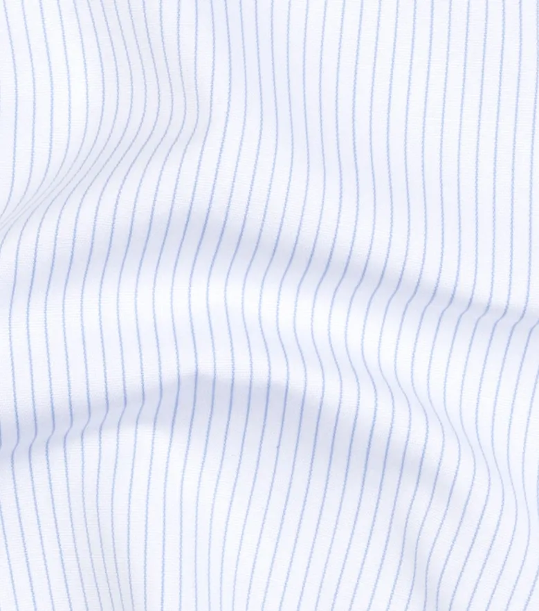 Easy-iron plain white poplin shirt