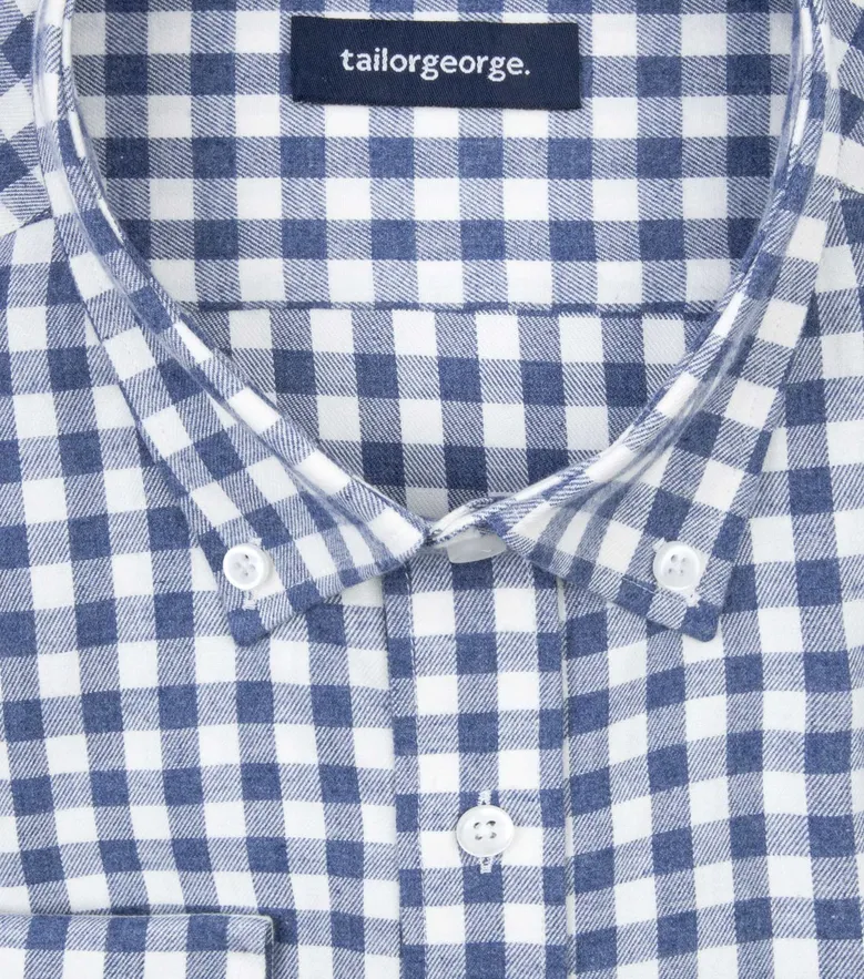 Easy-iron plain white poplin shirt