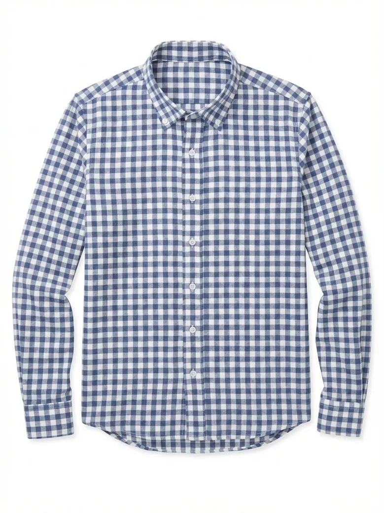 Easy-iron plain white poplin shirt