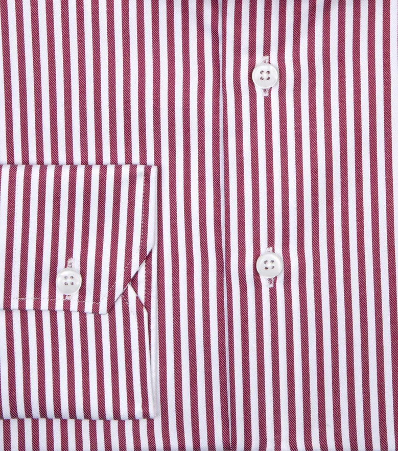 Easy-iron plain white poplin shirt