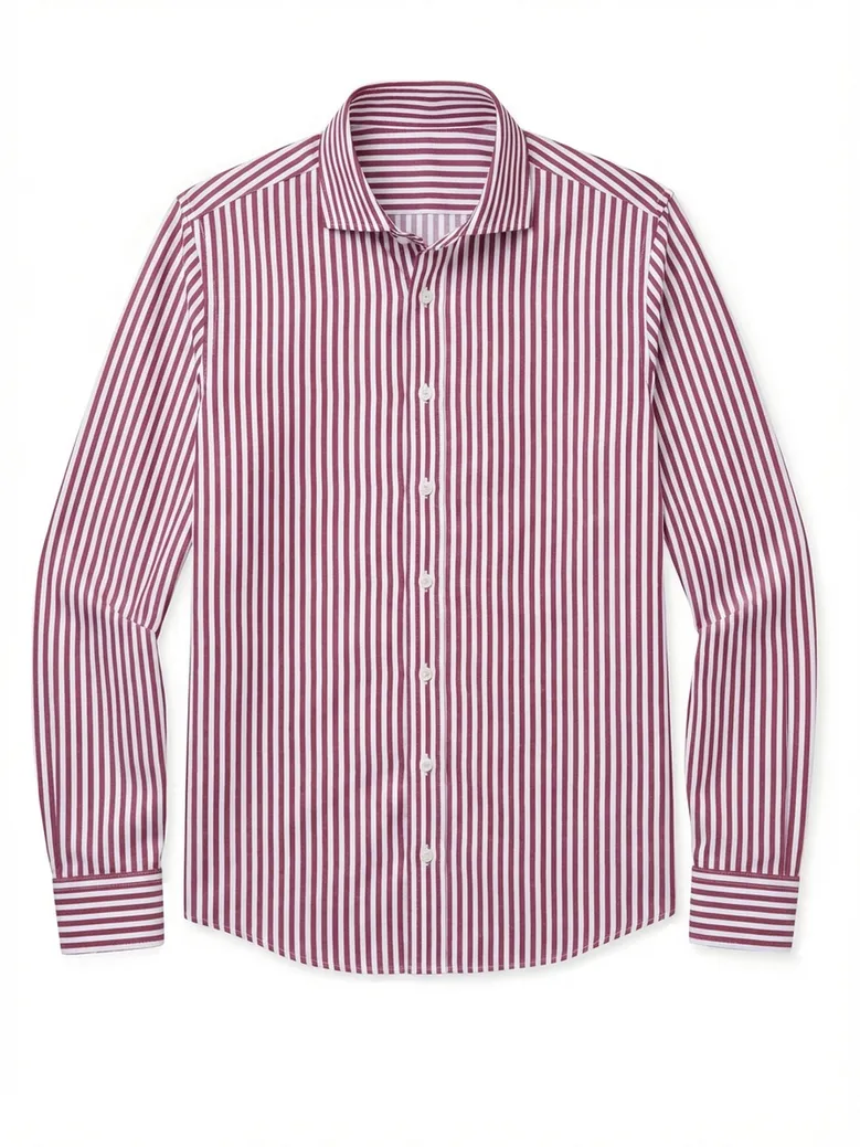 Easy-iron plain white poplin shirt