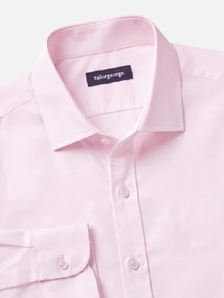 Plain pale pink poplin shirt