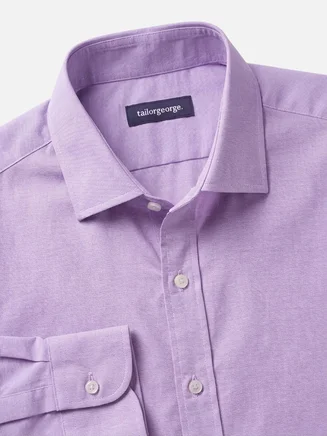 Plain purple poplin shirt