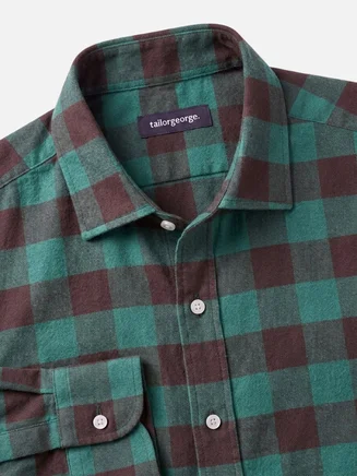 Green plaid flannel shirt