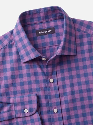 Purple plaid flannel shirt