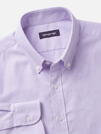 Plain purple heavyweight American Oxford shirt