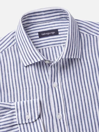 Blue striped linen shirt