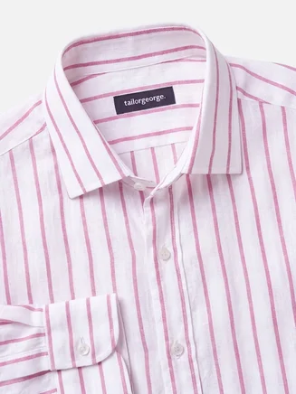Pink striped linen shirt