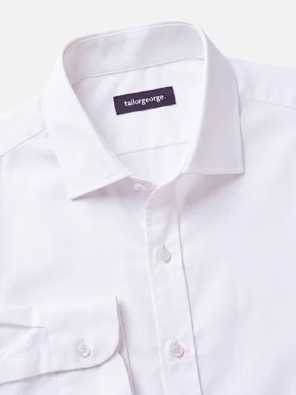 Plain white Oxford shirt