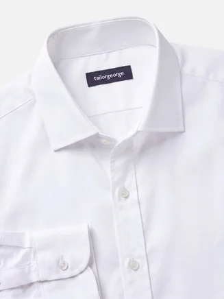 Light, plain white twill shirt