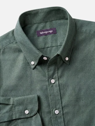 Plain khaki green flannel shirt