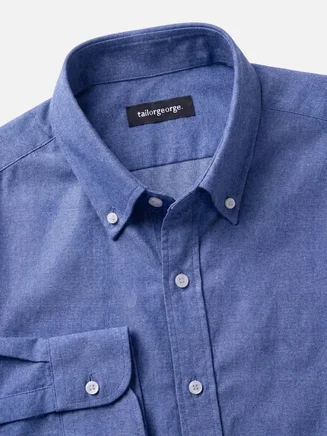 Plain blue flannel shirt