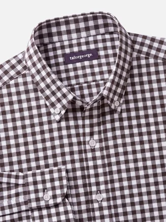 Checked brown flannel shirt