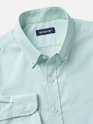 Plain green Oxford Shirt