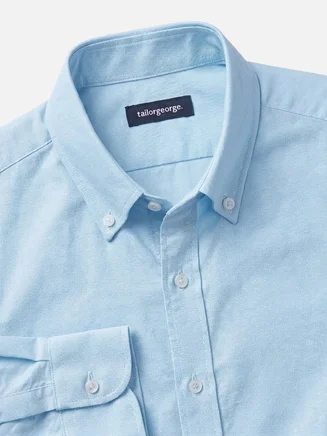 Plain blue Oxford Shirt