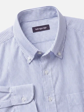 Striped navy blue Oxford Shirt