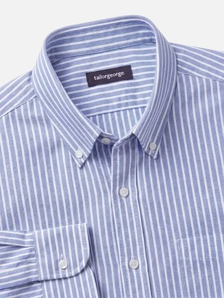 Striped royal blue Oxford Shirt