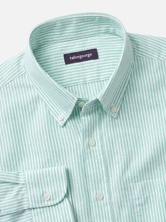 Striped green Oxford Shirt