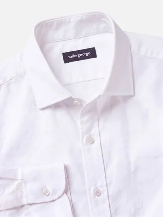 Plain white Linen Shirt