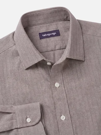 Solid Brown Twill Shirt