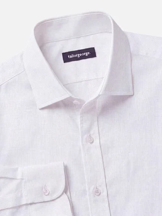 Grey Checked Poplin Shirt