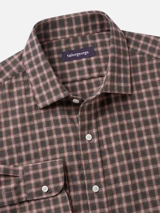 Green Checked Flannel Shirt